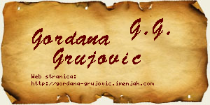 Gordana Grujović vizit kartica